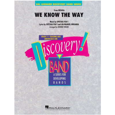 We Know the Way (from Moana) Arr. Johnnie Vinson Concert Band Chart Grade 1.5-Concert Band Chart-Hal Leonard-Engadine Music