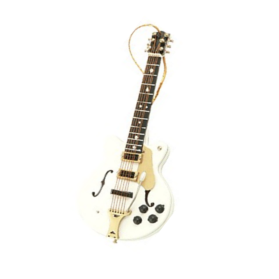 White Falcon Electric Guitar Ornament 5"-Christmas-Engadine Music-Engadine Music