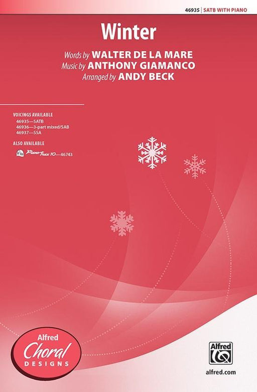 Winter, Arr. Andy Beck Choral-Choral-Alfred-SATB-Engadine Music