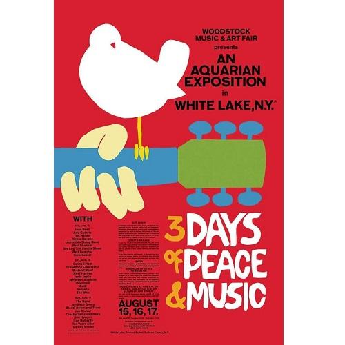 Woodstock Classic Red Wall Poster-Giftware-Hal Leonard-Engadine Music